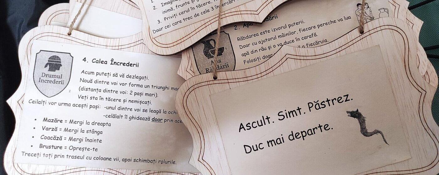 Carduri de exercițiu pentru un atelier experiențial Code2Connect
